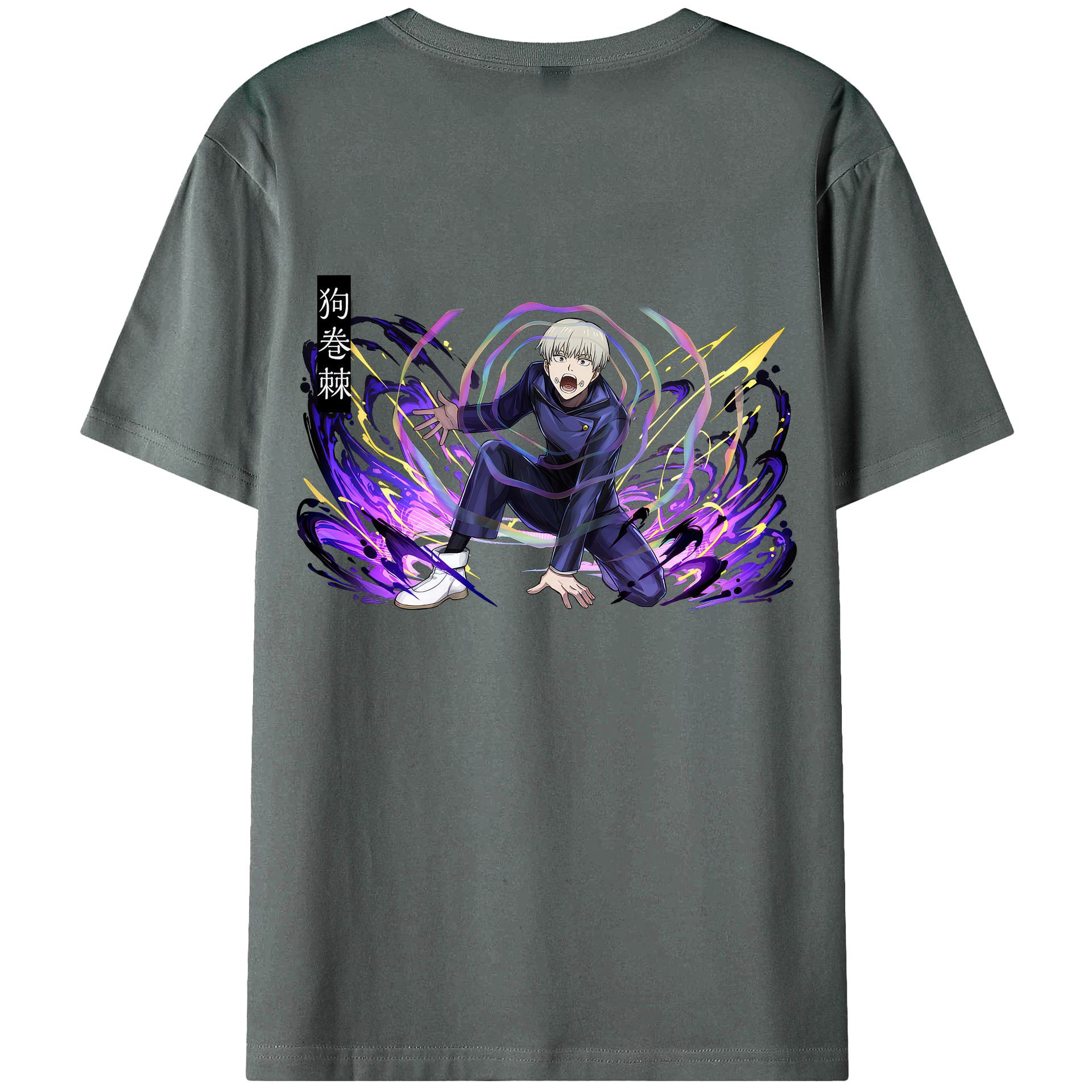 （画像用） 呪術廻戦 Jujutsu Kaisen 綿100％ メンズ半袖Tシャツ（バックプリント） 通気性
